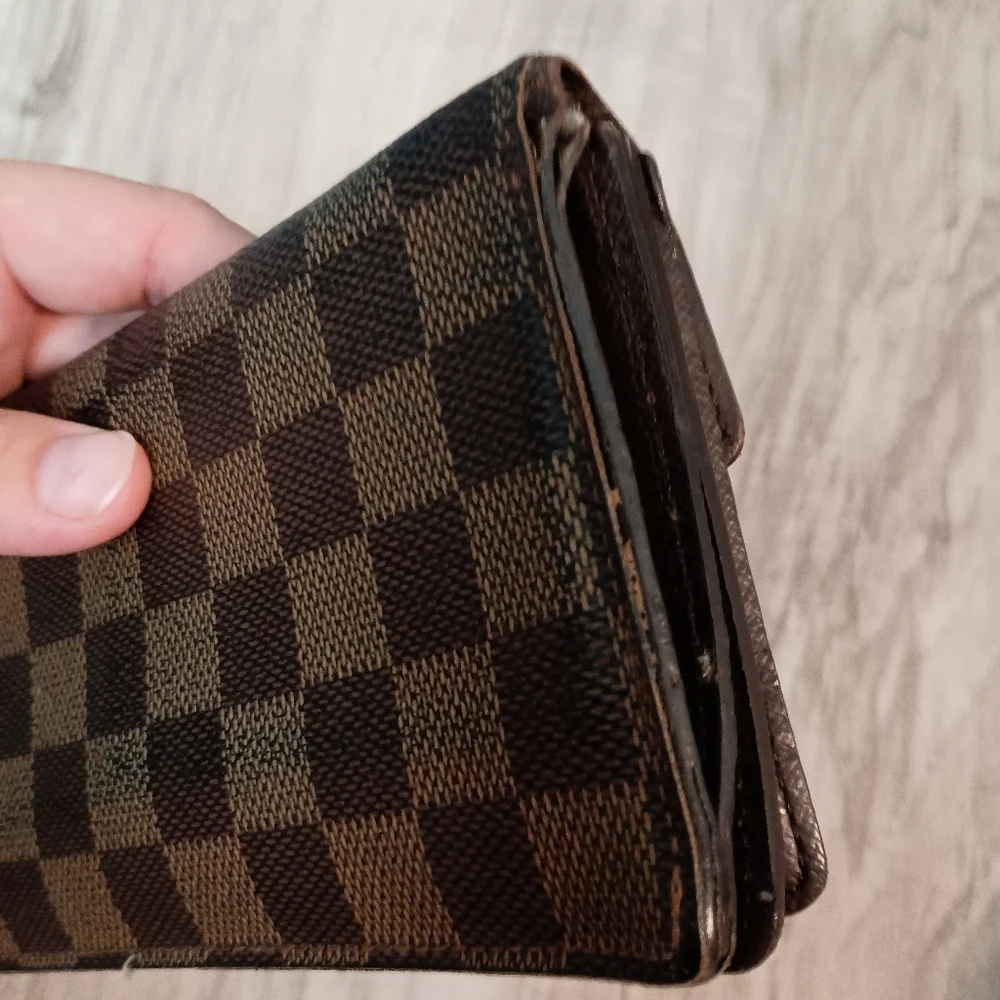 LOUIS VUITTON Damier Ebene Accordion Bifold Long Wallet